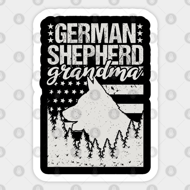 German Shepherd Grandma Sticker by Tesszero